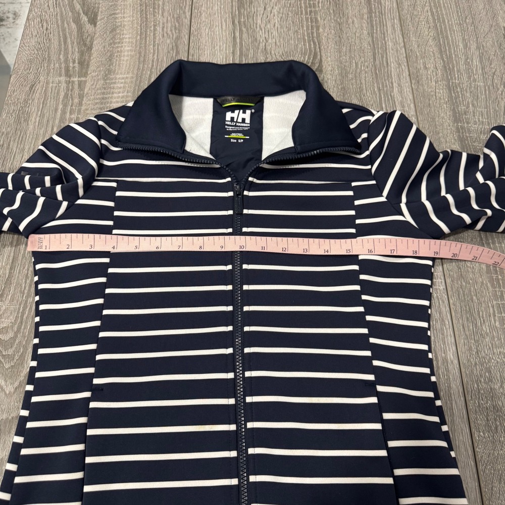 Helly Hansen Womens Navy White Striped Full Zip Jacket Small Nautical HH - Picture 7 of 8